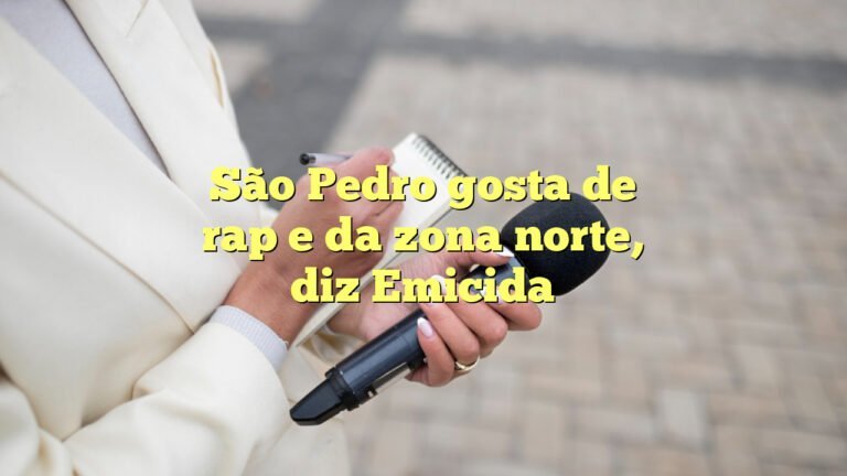 São Pedro gosta de rap e da zona norte, diz Emicida