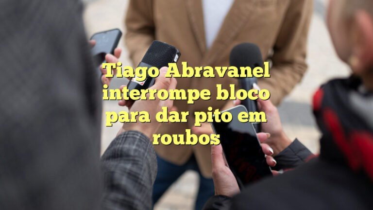 Tiago Abravanel interrompe bloco para dar pito em roubos