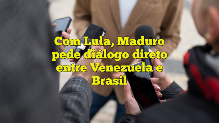 Com Lula, Maduro pede diálogo direto entre Venezuela e Brasil