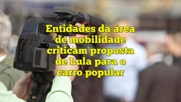 Entidades da área de mobilidade criticam proposta de Lula para o carro popular