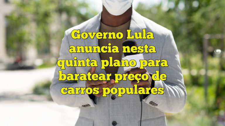 Governo Lula anuncia nesta quinta plano para baratear preço de carros populares