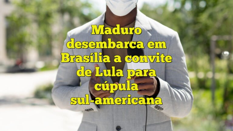 Maduro desembarca em Brasília a convite de Lula para cúpula sul-americana