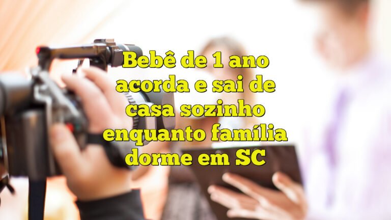 Bebê de 1 ano acorda e sai de casa sozinho enquanto família dorme em SC