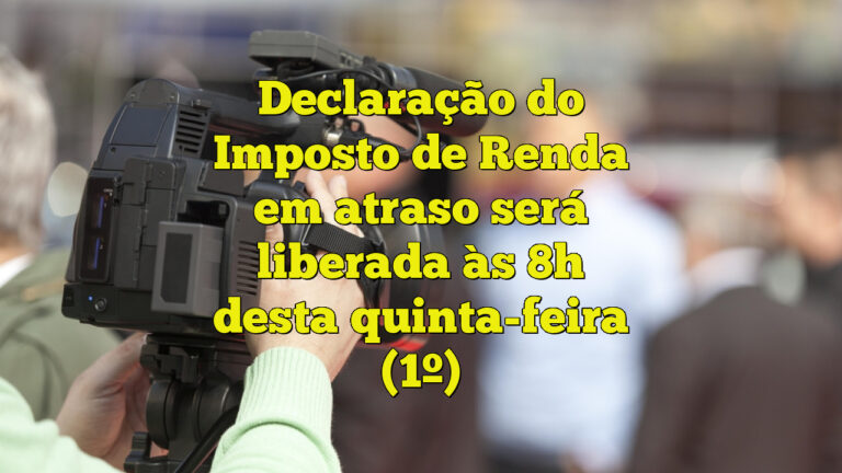 Declaração do Imposto de Renda em atraso será liberada às 8h desta quinta-feira (1º)