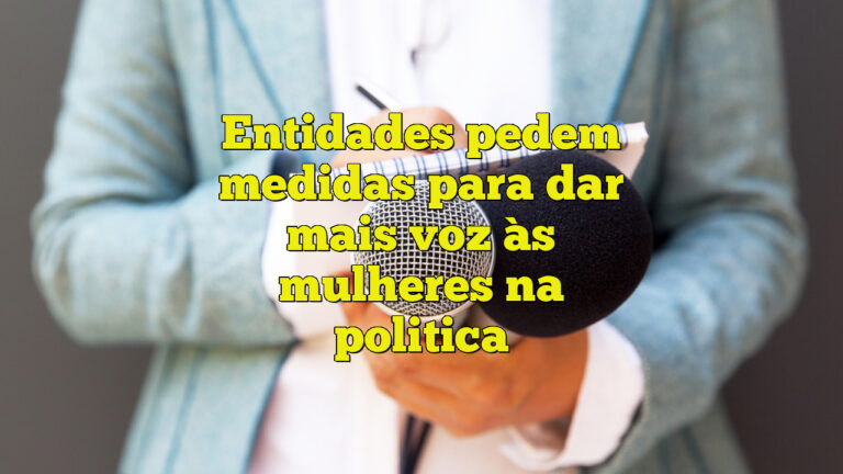 Entidades pedem medidas para dar mais voz às mulheres na politica