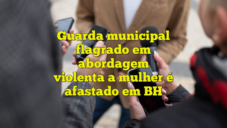 Guarda municipal flagrado em abordagem violenta a mulher é afastado em BH