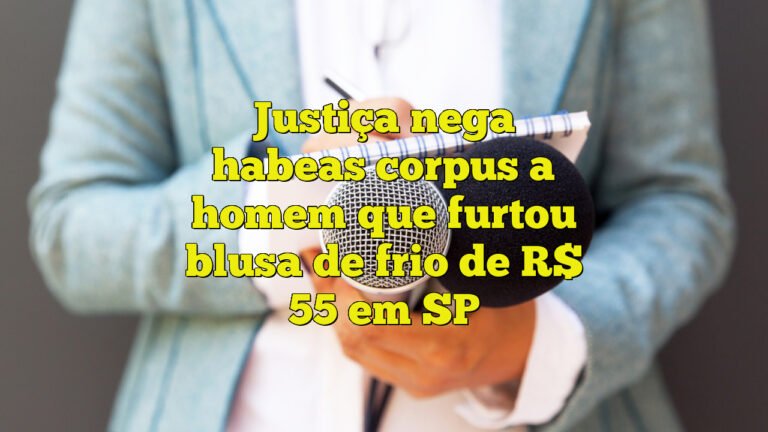 Justiça nega habeas corpus a homem que furtou blusa de frio de R$ 55 em SP