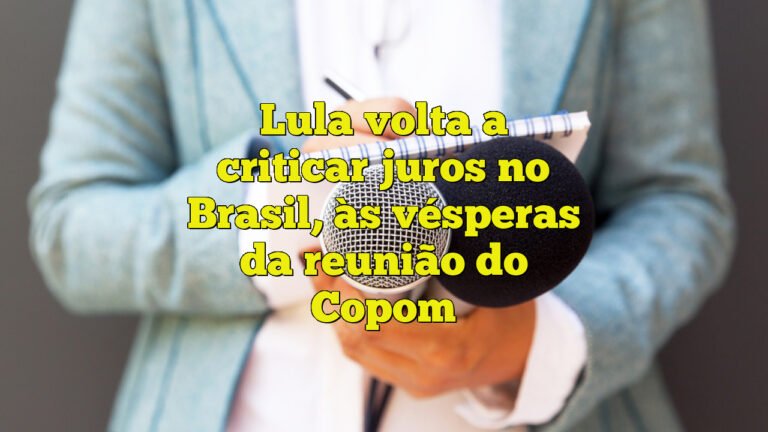 Lula volta a criticar juros no Brasil, às vésperas da reunião do Copom