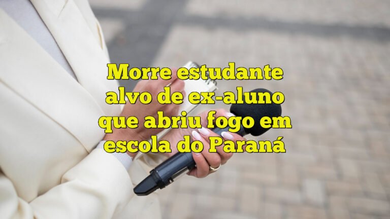 Morre estudante alvo de ex-aluno que abriu fogo em escola do Paraná