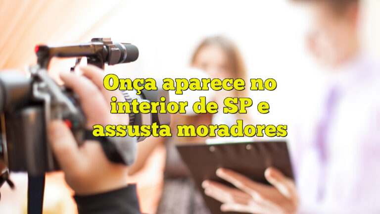 Onça aparece no interior de SP e assusta moradores