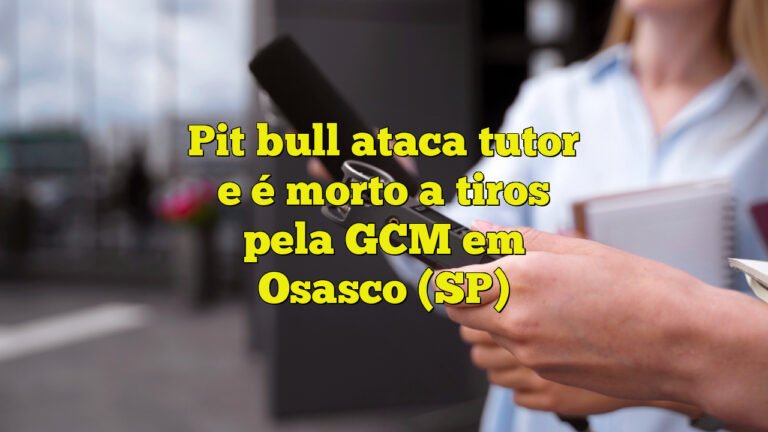 Pit bull ataca tutor e é morto a tiros pela GCM em Osasco (SP)