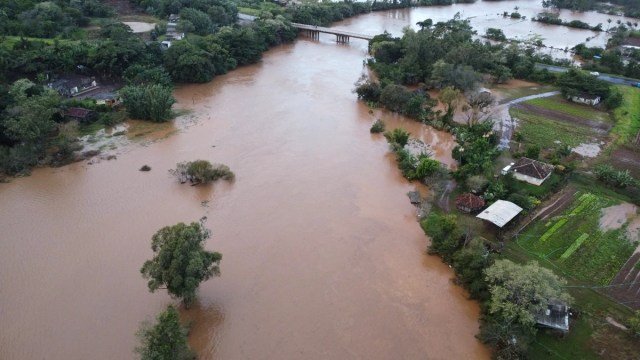 Vale do Maquiné, Rio Grande do Sul, atingido em junho por um ciclone extratropical. Na ocasião, 16 pessoas morreram